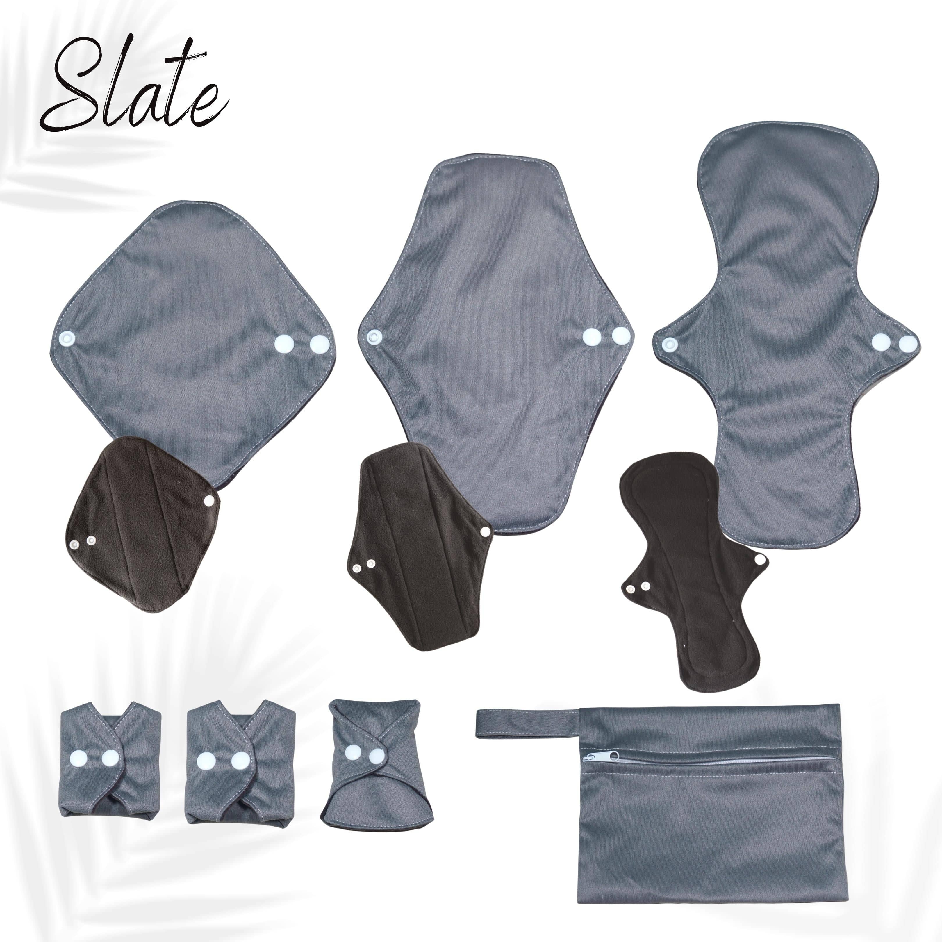 Slate Reusable Sanitary Cloth Pads – Flow Co.