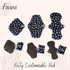 Fully Customisable 9 Pack Eco-Friendly Reusable Cloth Sanitary Pads
