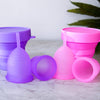 3 Pack Menstrual Cups with a 1x Cleaning Cup