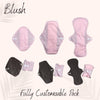 Fully Customisable 9 Pack Eco-Friendly Reusable Cloth Sanitary Pads