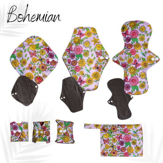 Bohemian Eco-Friendly Reusable Cloth Sanitary Pads